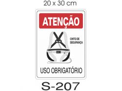 Placa Uso Obrigatório de Cinto