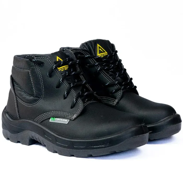 Botina Microfibra PU Bid. com Cadarço e Bico Plástico Eletricista